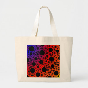 Space Bubble Spots - Heat PBROY Large Tote Bag