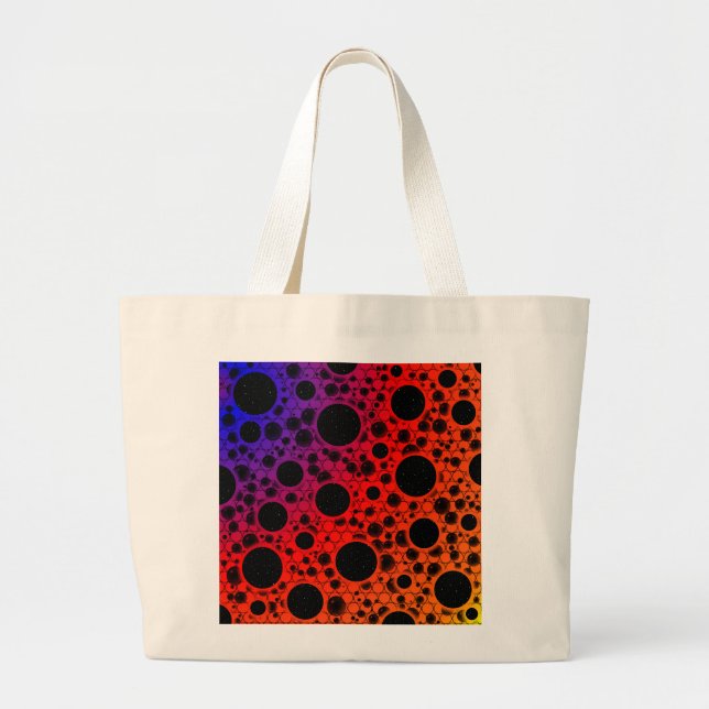 Space Bubble Spots - Heat PBROY Large Tote Bag (Front)
