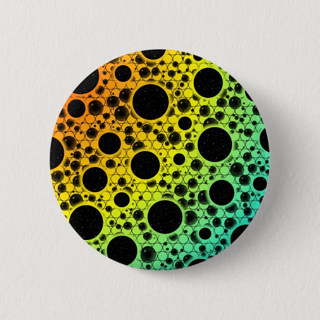 Space Bubble Spots - Heat ROYCB 6 Cm Round Badge (Front)