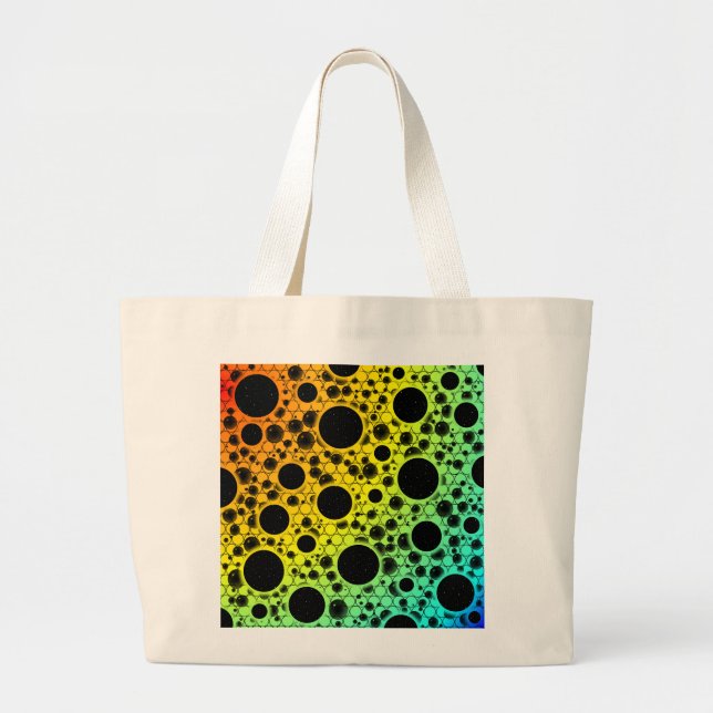 Space Bubble Spots - Heat ROYCB Large Tote Bag (Front)