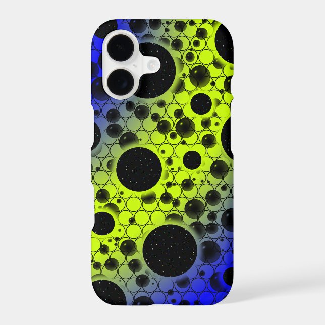 Space Bubble Spots - Lime/Blue (Back)