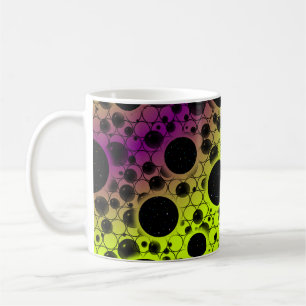 Space Bubble Spots - Lime/Purple Coffee Mug