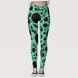 Space Bubble Spots - Mint Leggings