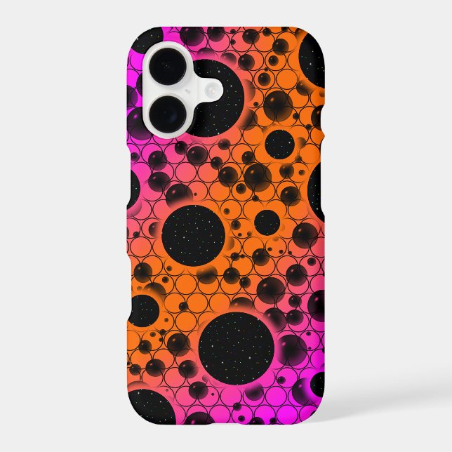 Space Bubble Spots - Orange/Pink (Back)