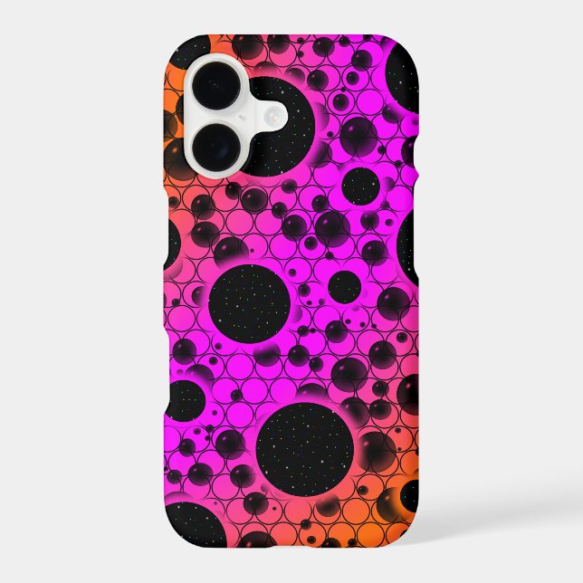 Space Bubble Spots - Pink/Orange (Back)