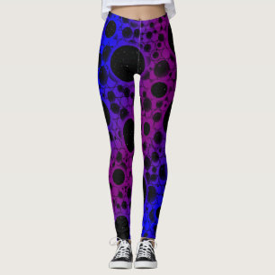 Space Bubble Spots - Purple/Blue Leggings