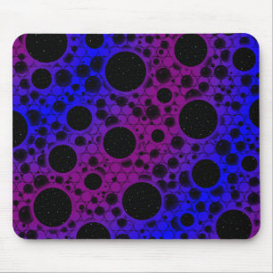 Space Bubble Spots - Purple/Blue Mouse Pad