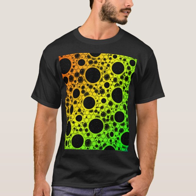 Space Bubble Spots - Rainbow ROYGB T-Shirt (Front)