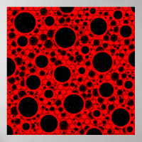 Space Bubble Spots - Red