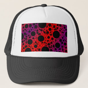 Space Bubble Spots - Red/Purple Trucker Hat