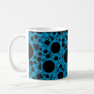 Space Bubble Spots - Sky Blue Coffee Mug