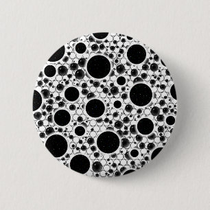 Space Bubble Spots - White 6 Cm Round Badge
