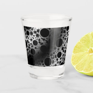 Space Bubble Spots - White/Black Shot Glass