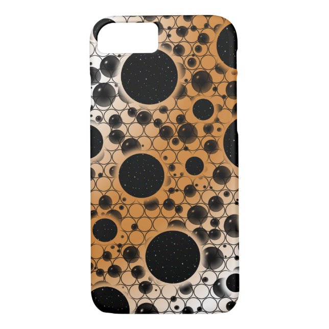 Space Bubble Spots - White/Bronze Case-Mate iPhone Case (Back)