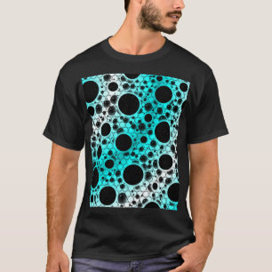 Space Bubble Spots - White/Cyan T-Shirt