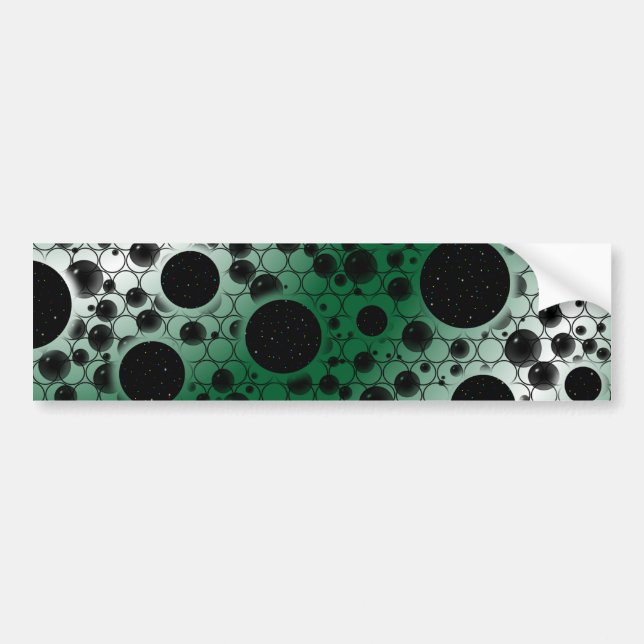 Space Bubble Spots - White/Forest Bumper Sticker (Front)