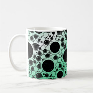 Space Bubble Spots - White/Mint Coffee Mug