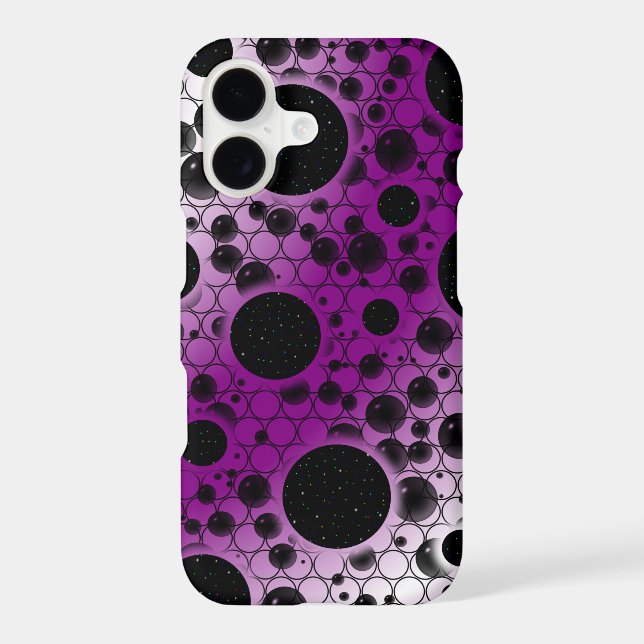 Space Bubble Spots - White/Purple (Back)