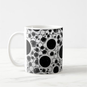 Space Bubble Spots - White/Silver Coffee Mug