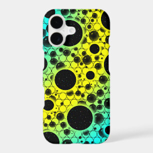 Space Bubble Spots - Yellow/Cyan