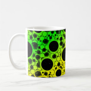 Space Bubble Spots - Yellow/Green Coffee Mug