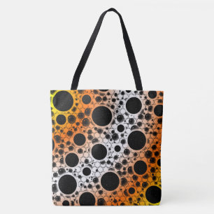 Space Bubble Spots - Yellow/Orange/White Tote Bag