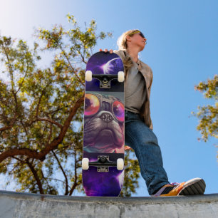 SPACE BULLDOG FUNNY Skateboard