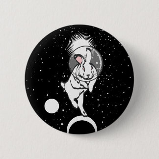 SPACE BUN 6 CM ROUND BADGE