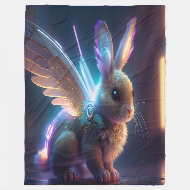 Space Bunny Fleece Blanket (Front)