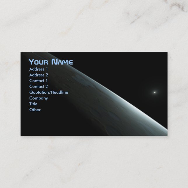 Space Business Card (Front)