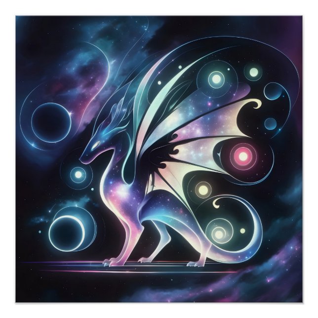 Space Butterfly Dragon  Poster (Front)