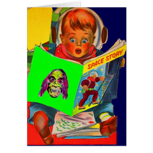 space cadet boy reading sci fi book (Front)