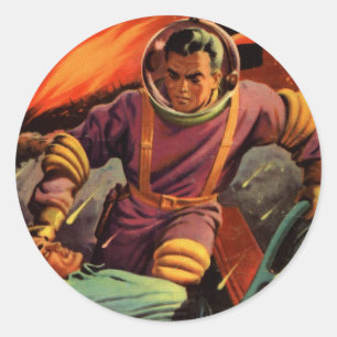 Space Cadet Classic Round Sticker