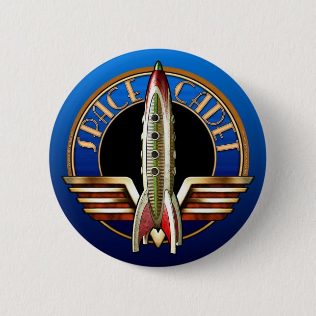 Space Cadet Round Button (Front)