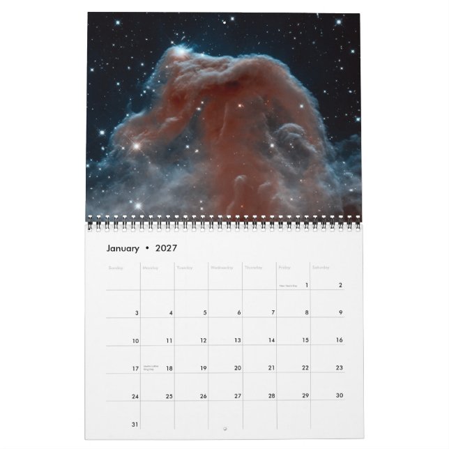 Space Calendar (Jan 2027)