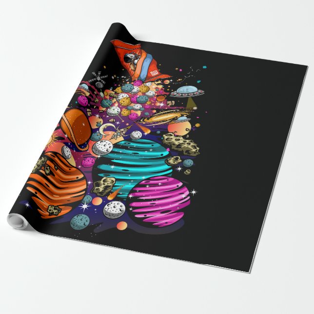 Space Candy Wrapping Paper (Unrolled)