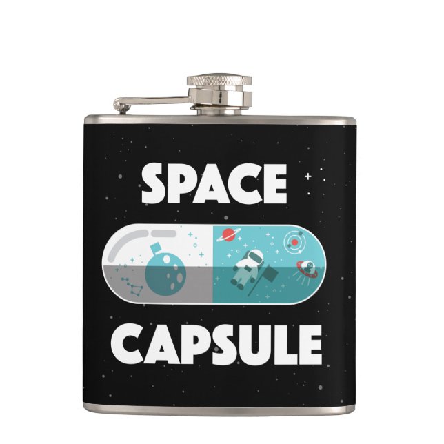 Space Capsule Hip Flask (Front)