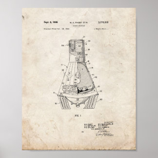 Space Capsule Patent - Old Look Poster