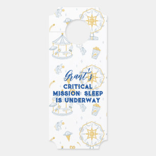 Space Carnival Baby Nursery Over the Moon Shower Door Hanger