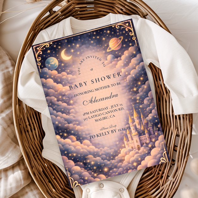 Space Castle Baby Shower Invitation (Creator Uploaded)