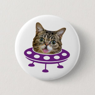Space Cat     6 Cm Round Badge