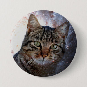 Space Cat 7.5 Cm Round Badge