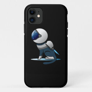 Space Cat Astronaut Flying iPhone 11 Case