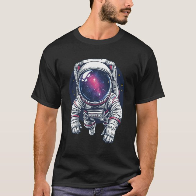 Space Cat Astronaut T-Shirt (Front)