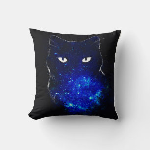 Space Cat Black Cat Gift, Cute Kitten Galaxy Gift Cushion