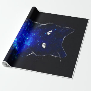 Space Cat Black Cat Gift, Cute Kitten Galaxy Gift Wrapping Paper