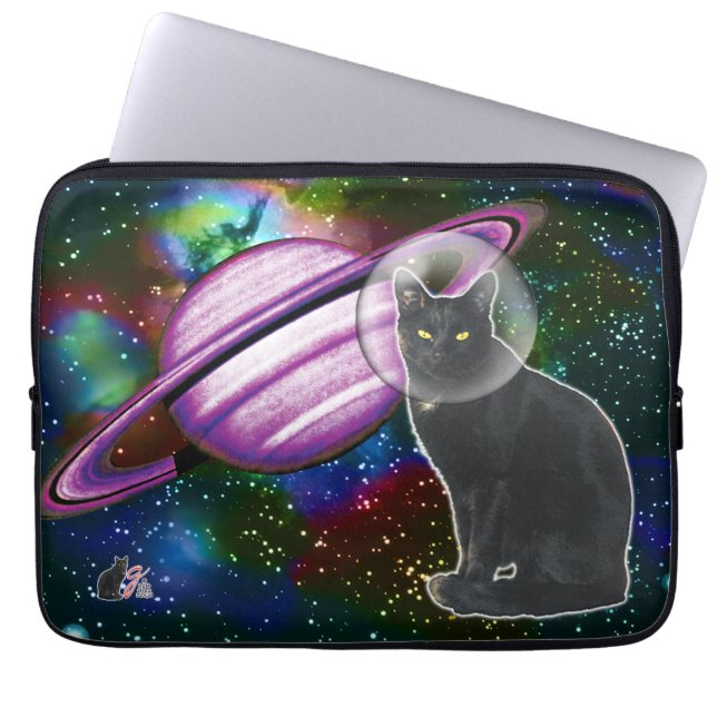 Space-Cat Cosmo Laptop Sleeve (Front)