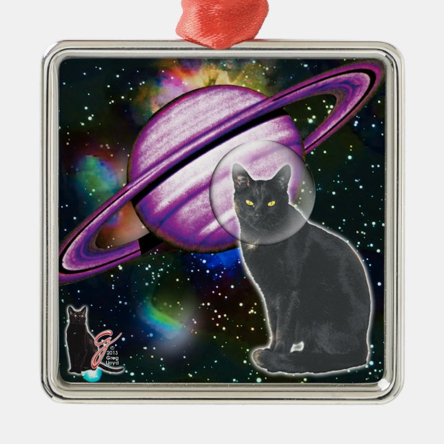 Space-Cat Cosmo Ornament (Front)