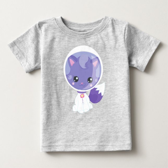 Space Cat, Cute Cat, Astronaut, Cosmonaut, Space Baby T-Shirt (Front)