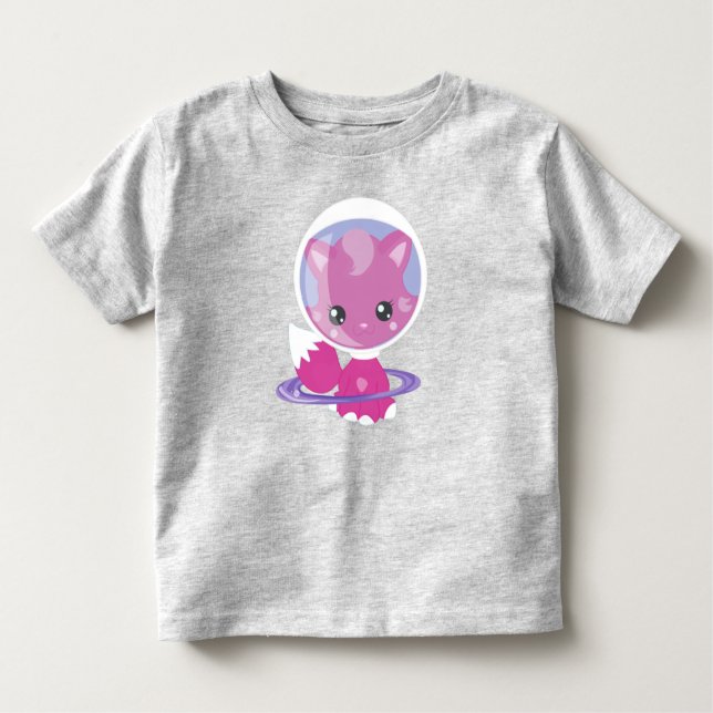 Space Cat, Cute Cat, Space, Cosmonaut, Astronaut Toddler T-Shirt (Front)